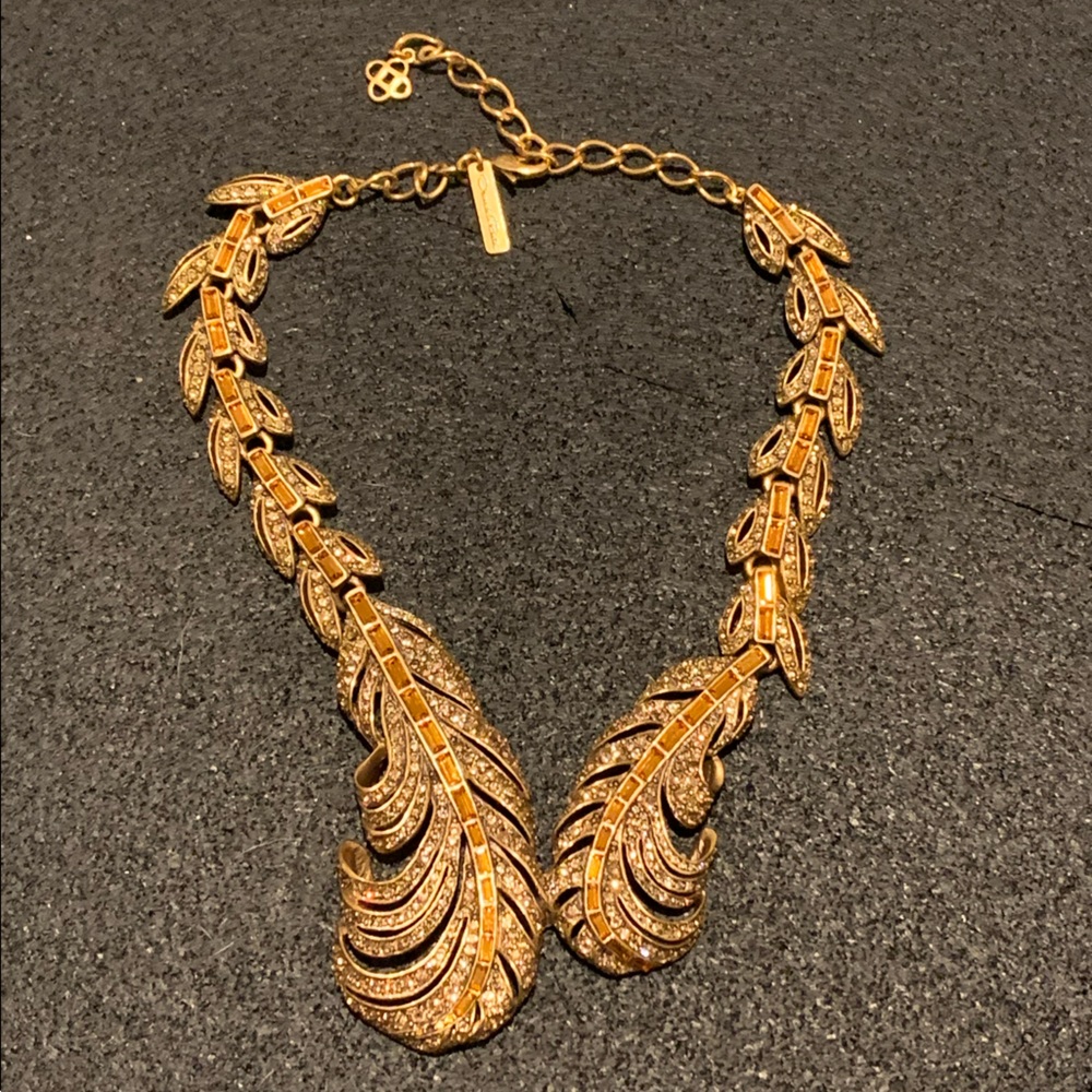 Gold plated Oscar de la renta necklace